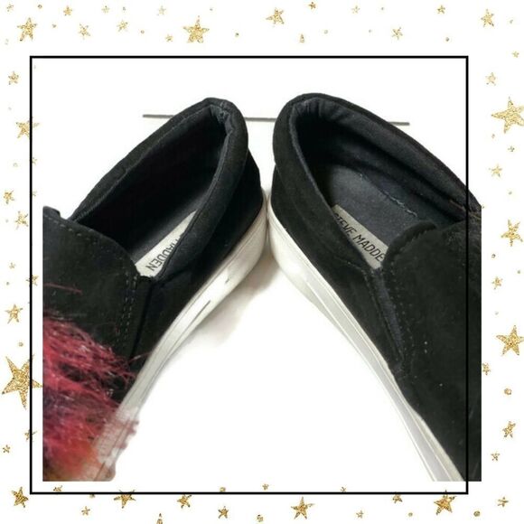 Steve Madden Great Faux Fur Platform Sneakers 8.5 - Picture 3 of 5